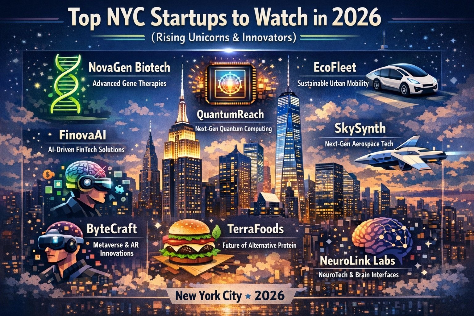 Top NYC startups 2026 showcasing rising unicorn companies and innovation ecosystem