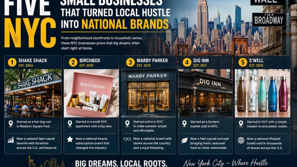 Five NYC small businesses that grew from local startups into nationally recognized brands in the United States