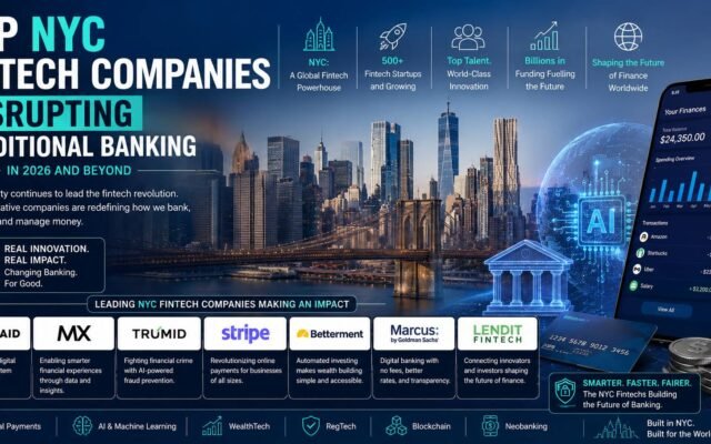Top NYC fintech companies transforming traditional banking with AI, digital payments, and financial technology innovation in 2026