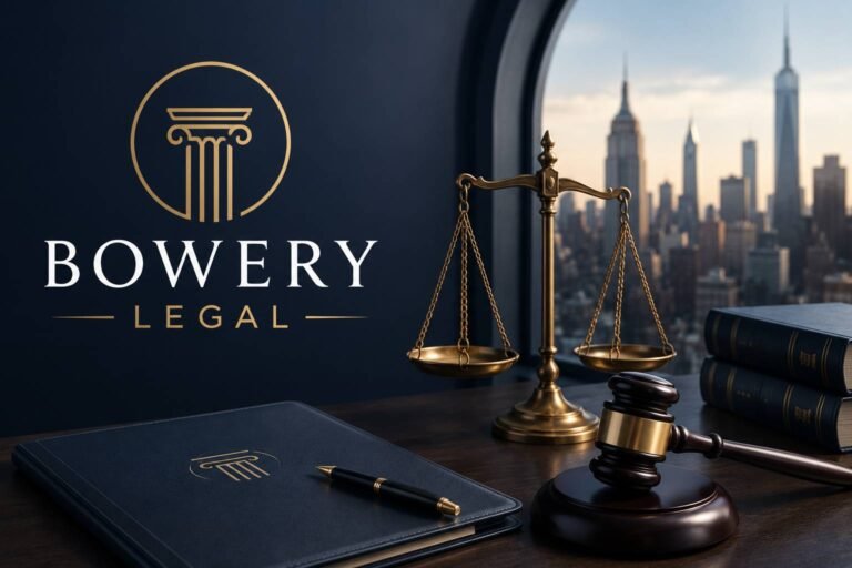 Legal professional reviewing contracts and legal documents with a client in a modern law office, providing trusted legal consultation and document services.