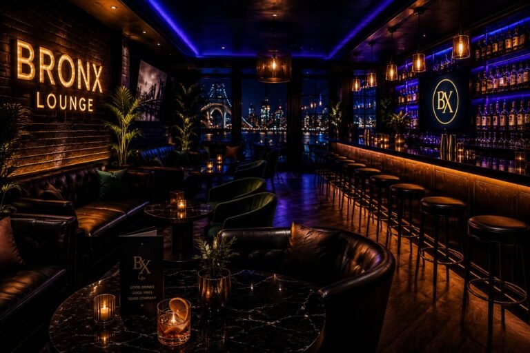Guests enjoying handcrafted cocktails in a stylish lounge with comfortable seating, ambient lighting, and live entertainment.