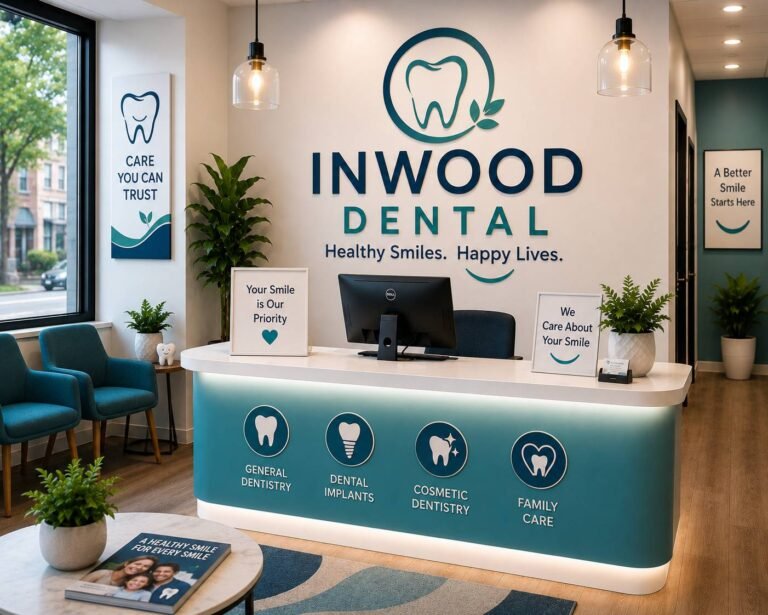 Dentist performing a routine dental examination for a patient in a modern dental clinic with advanced dental equipment and comfortable treatment chairs