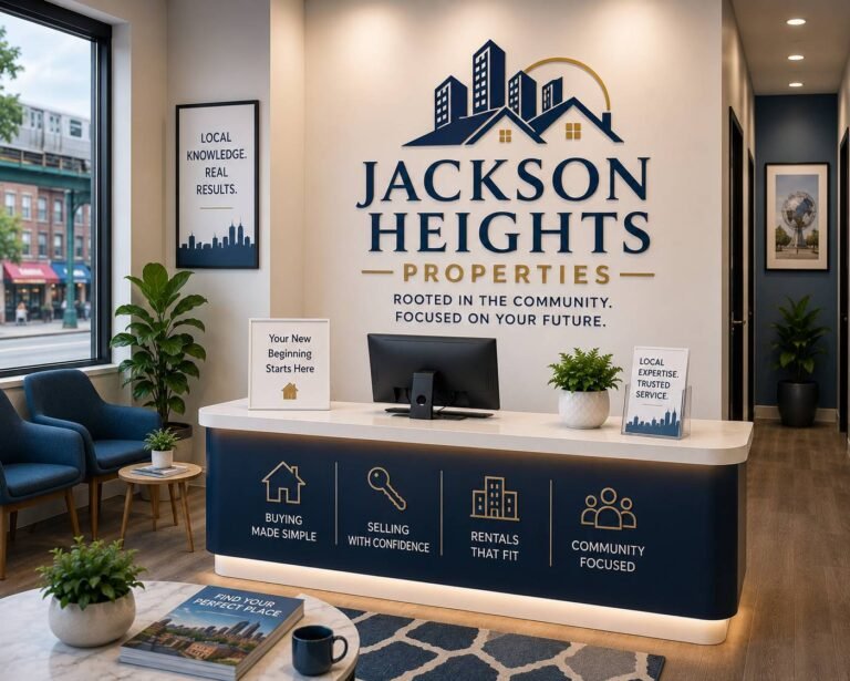 Professional real estate agent meeting with clients to discuss home buying, property listings, and real estate investment opportunities in a modern office.