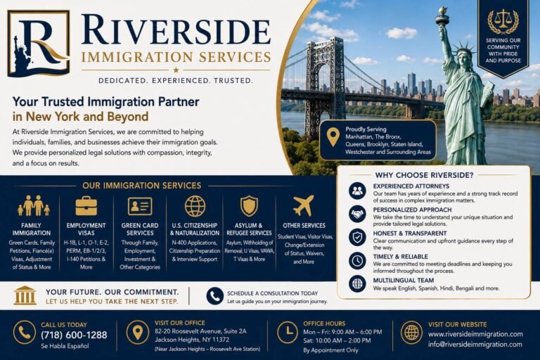 Immigration consultant assisting clients with visa applications, green card forms, citizenship paperwork, and immigration documents in a professional office.